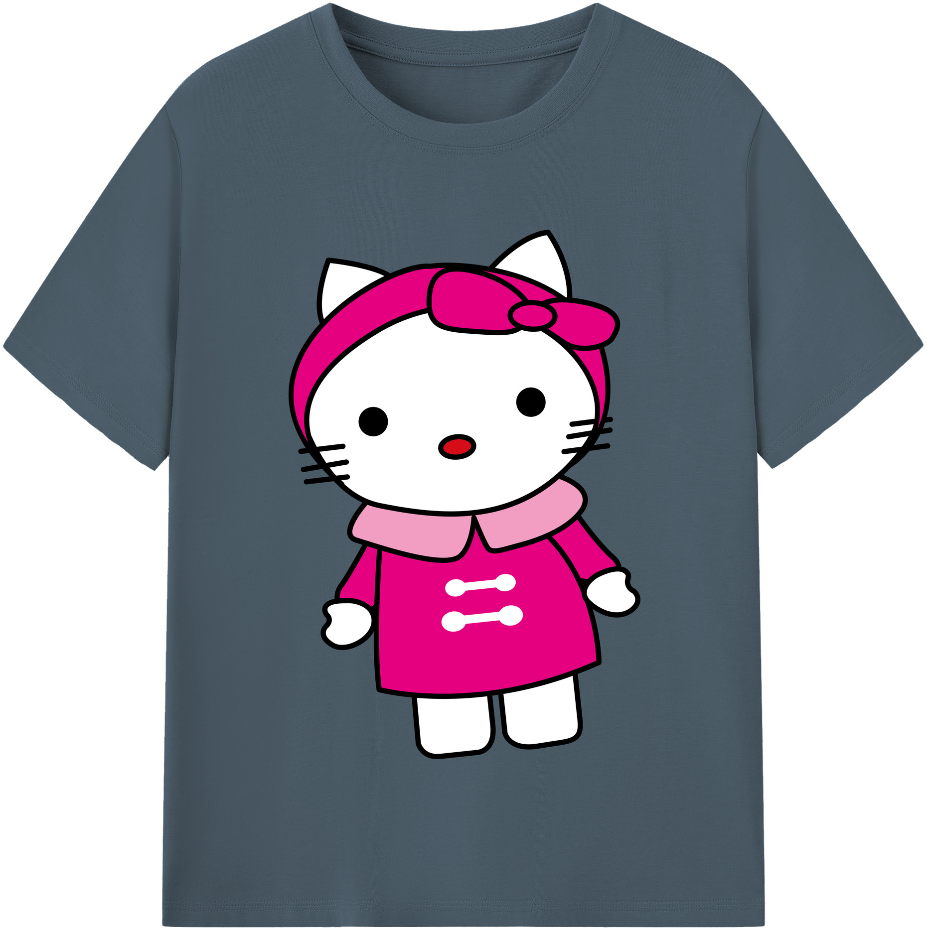（画像用） Hello Kitty ハローキティ 綿100％半袖Tシャツ（フロントプリント）